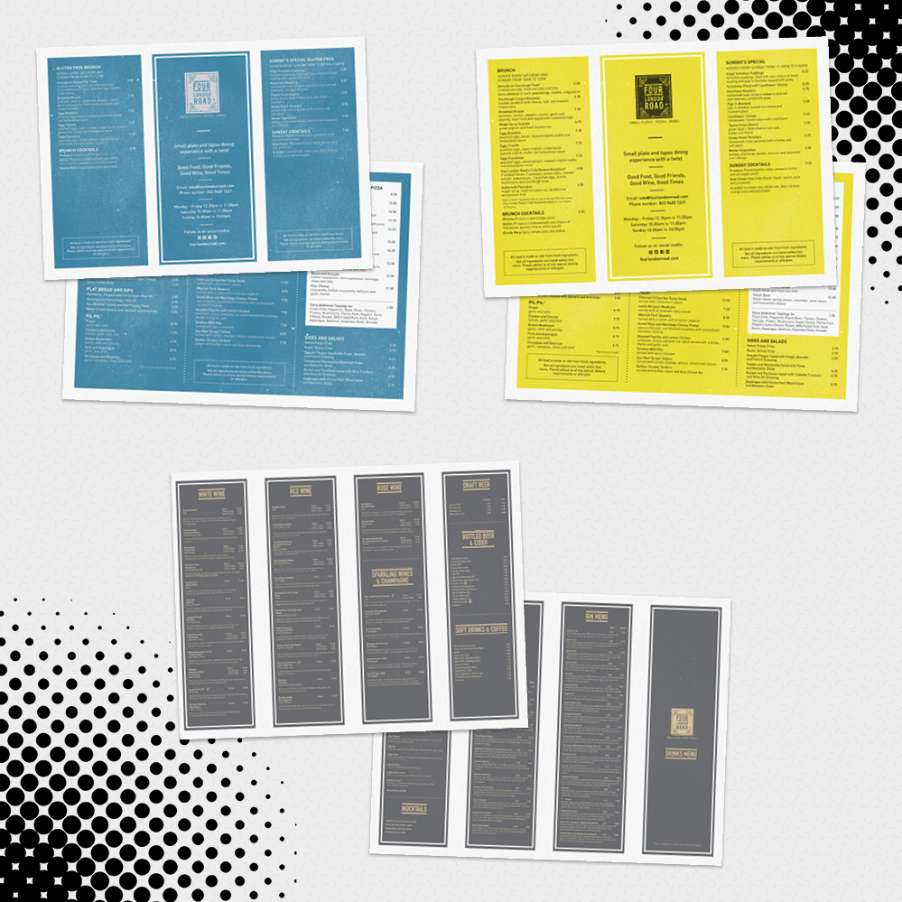 Menu Freelance Creative Artworker Graphic Designer Southampton Hampshire UK